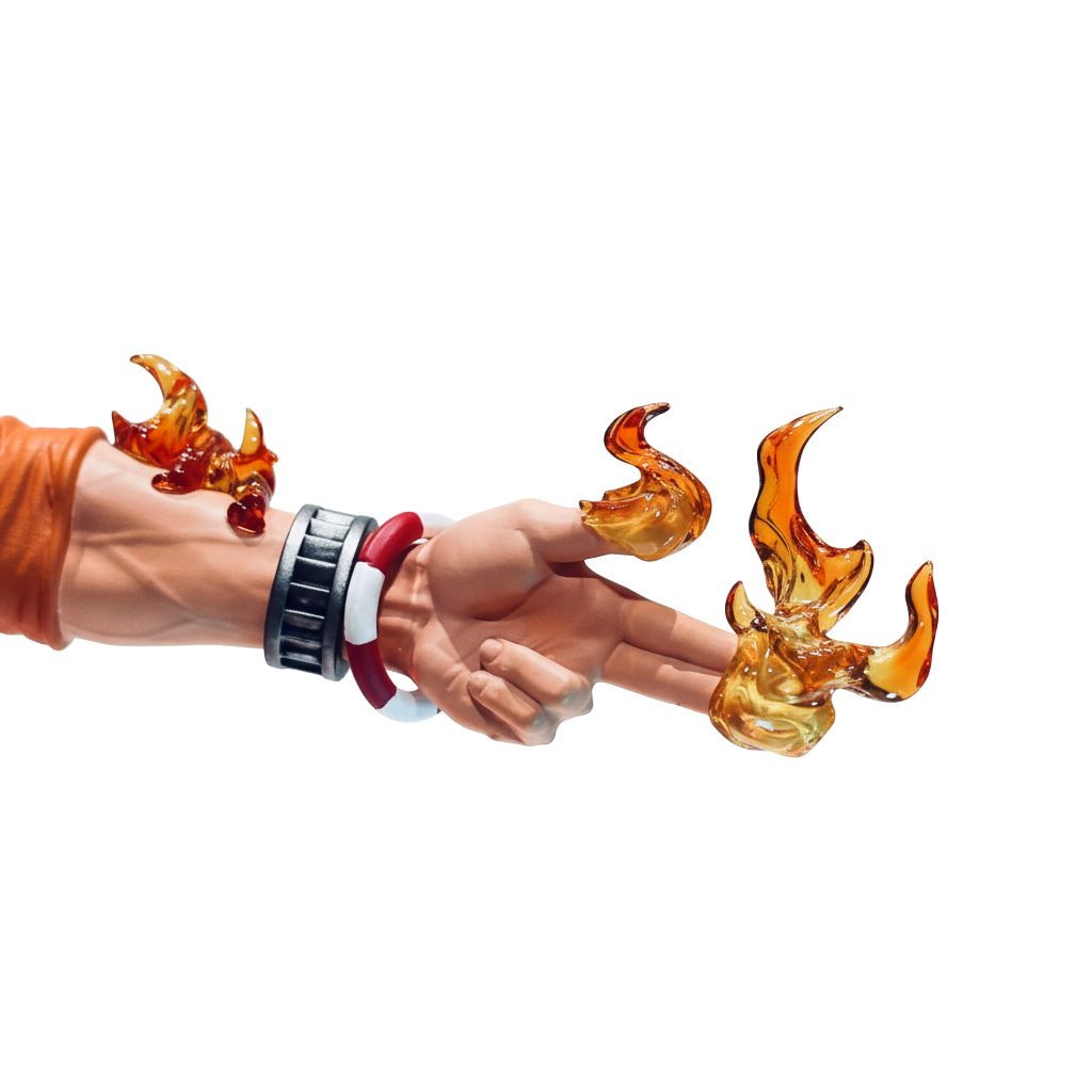 Fire Fist Ace Figurine, CrossFire Pose - LED Base, 28cm/11in