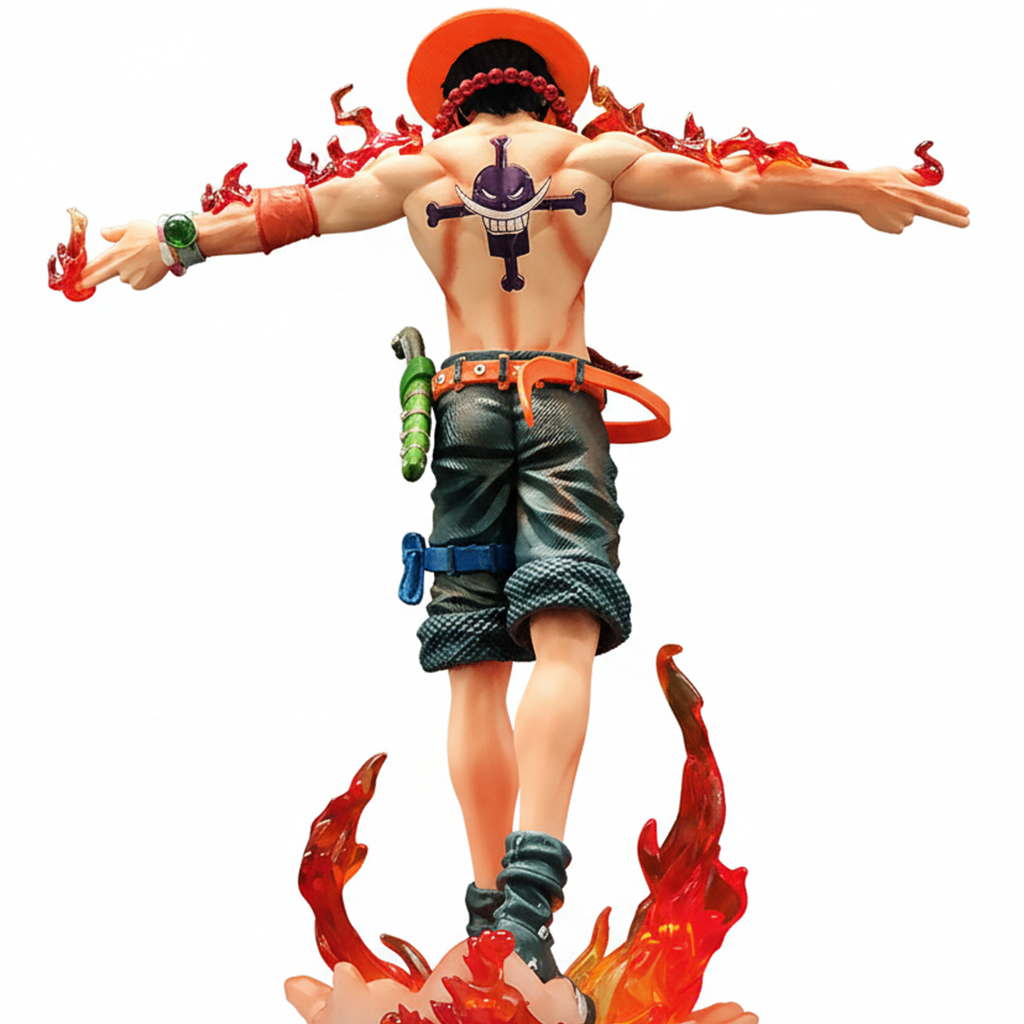 Fire Fist Ace Figurine, CrossFire Pose - LED Base, 28cm/11in