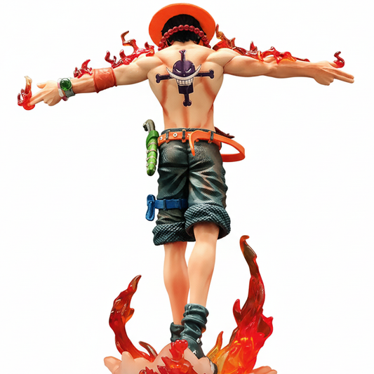 Fire Fist Ace Figurine, CrossFire Pose - LED Base, 28cm/11in