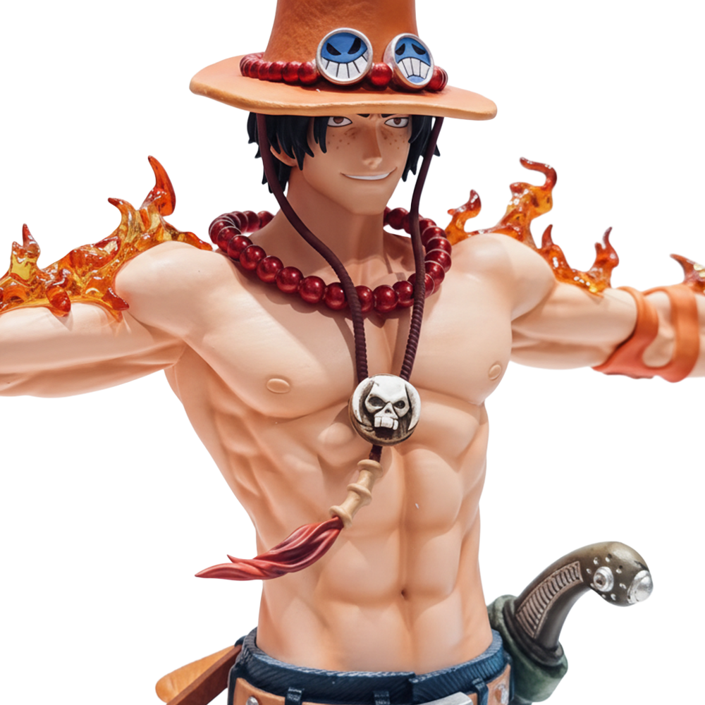 Fire Fist Ace Figurine, CrossFire Pose - LED Base, 28cm/11in