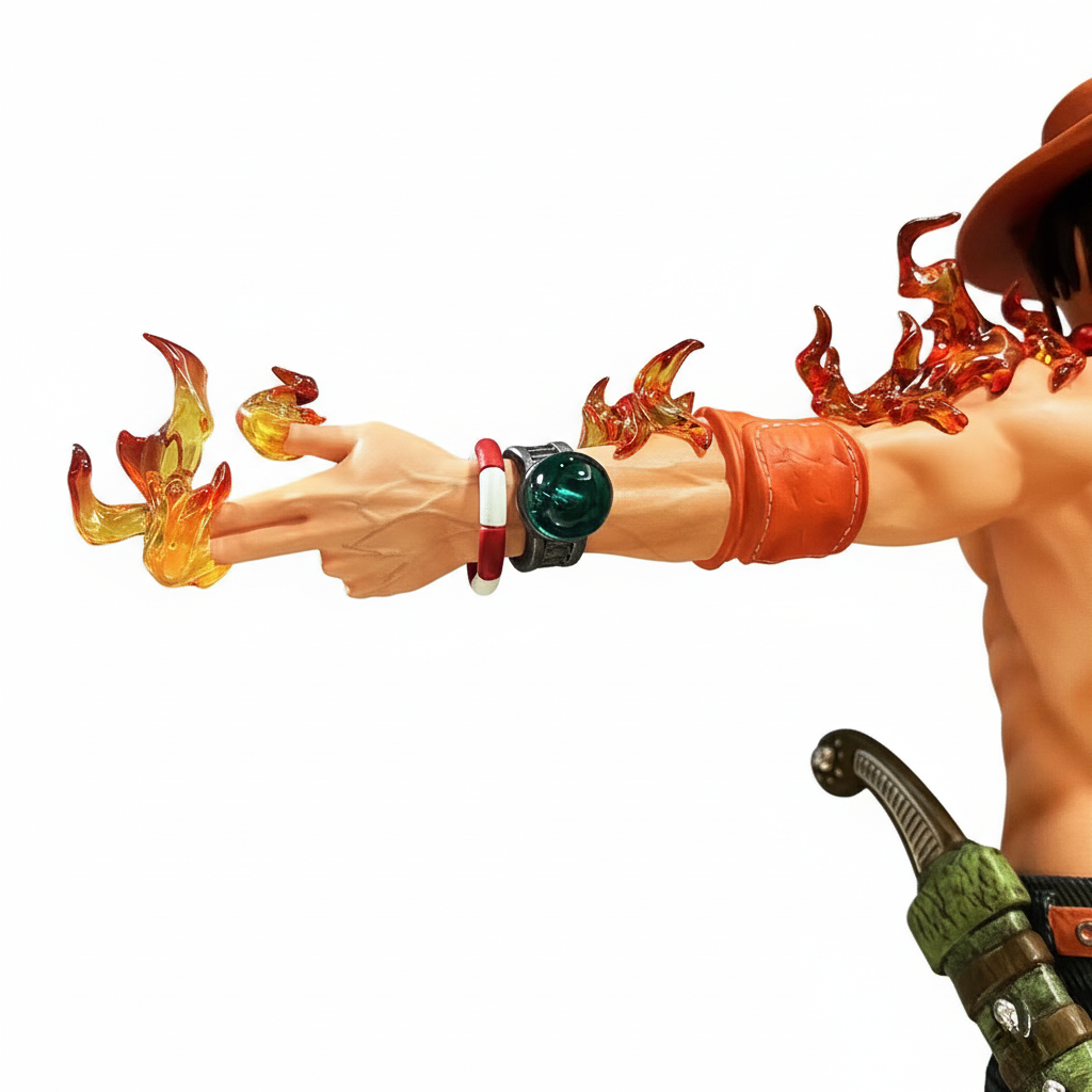 Fire Fist Ace Figurine, CrossFire Pose - LED Base, 28cm/11in
