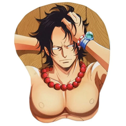 One Piece 3D Wrist Support Mouse Pad (7+ Characters Available)