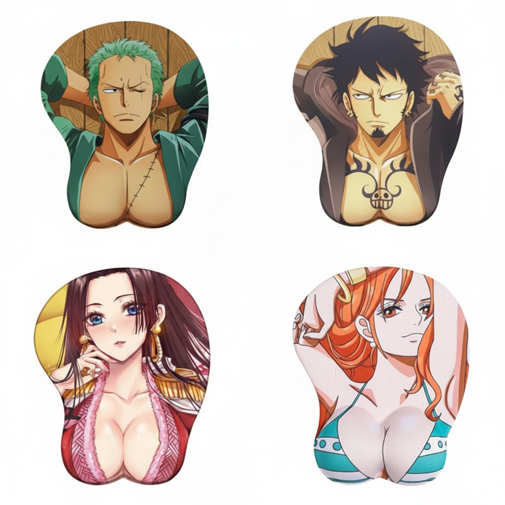 One Piece 3D Wrist Support Mouse Pad (7+ Characters Available)