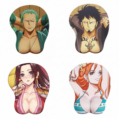 One Piece 3D Wrist Support Mouse Pad (7+ Characters Available)